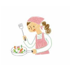 あたたかい食事をする